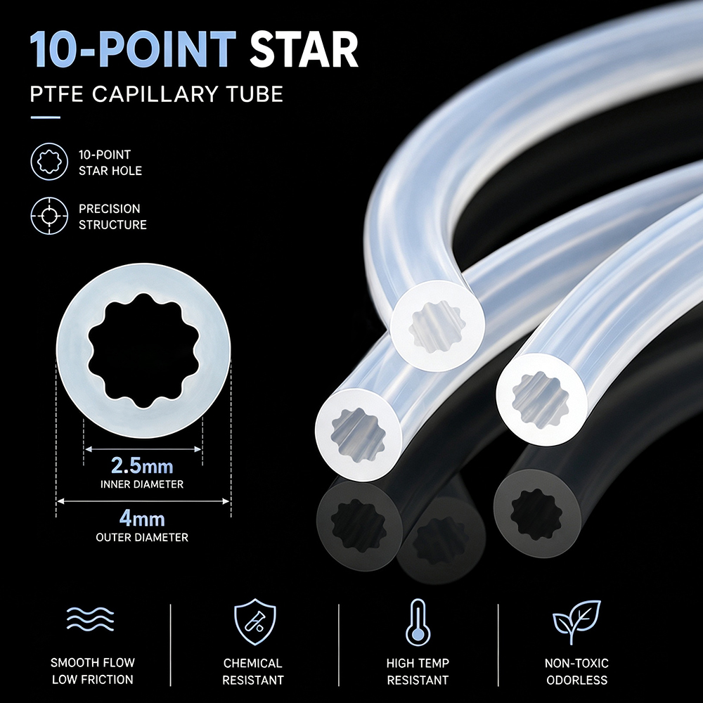 Bowden Tube - Selang Bowden PTFE Berbentuk Bintang, Berbagai