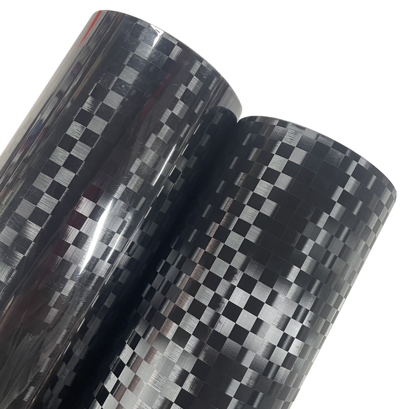 Fep Film - Film Vinyl Premium Hitam Motif Kotak-kotak