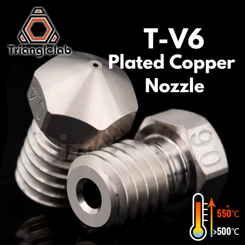 Nozzle Tungsten - Trianglelab ® Nosel Tembaga Berlapis T-V6