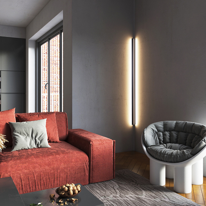 Glass Bed - Lampu Dinding Sudut Strip Panjang Minimalis