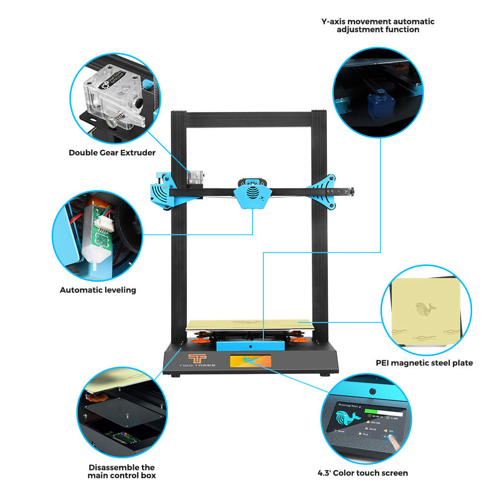 Twotoms Blu-5 Bluer Plus L3D K - Corexy 3D Printer Kit ulasan dan harga