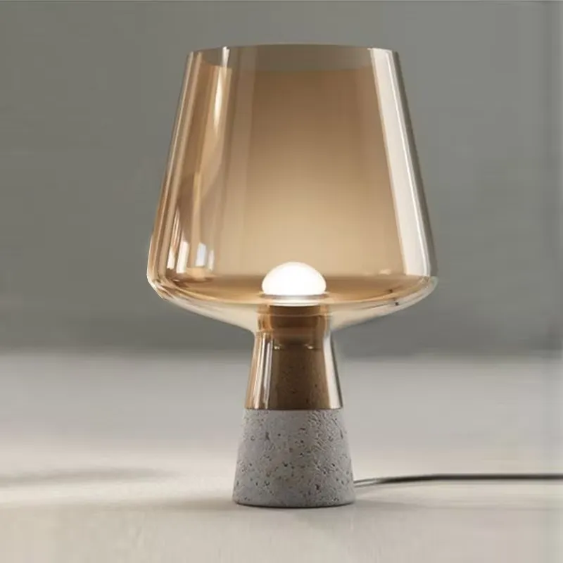 Lampu Meja Semen Bergaya Nordi - Glass Bed ulasan dan harga