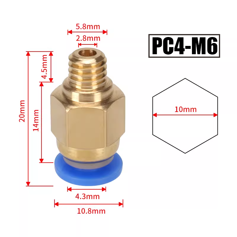 10 Buah/Lot Konektor Pneumatik - Bowden Tube ulasan dan harga