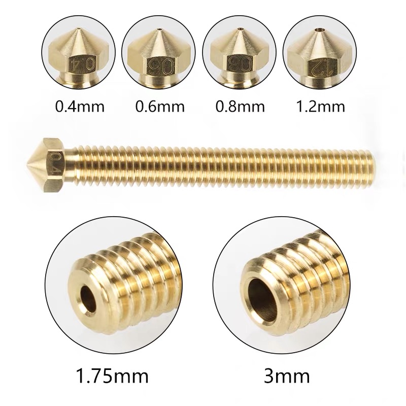 Nozel Kuningan Super Volcano E - Printer Nozzle ulasan dan harga