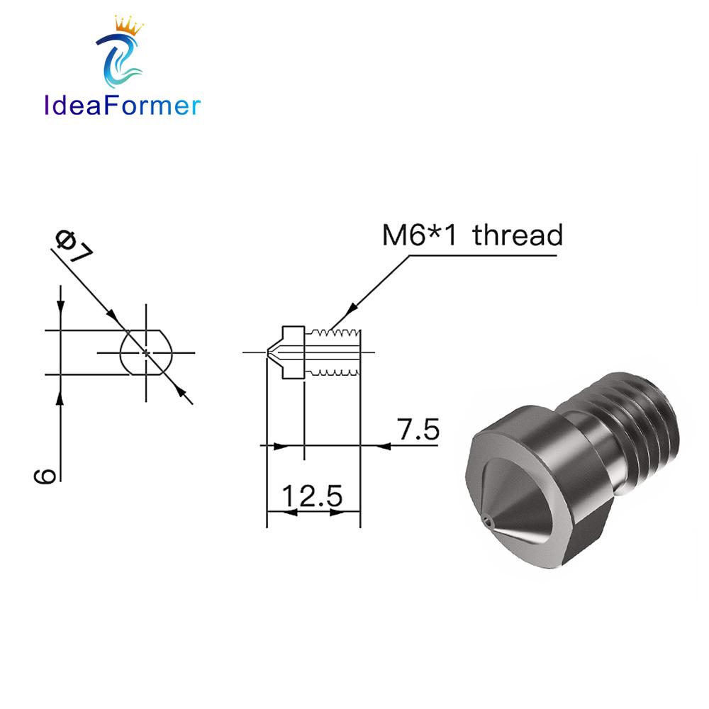 Nosel V6 Baja Keras 0.2/0.4/0. - Nozzle Tungsten ulasan dan harga