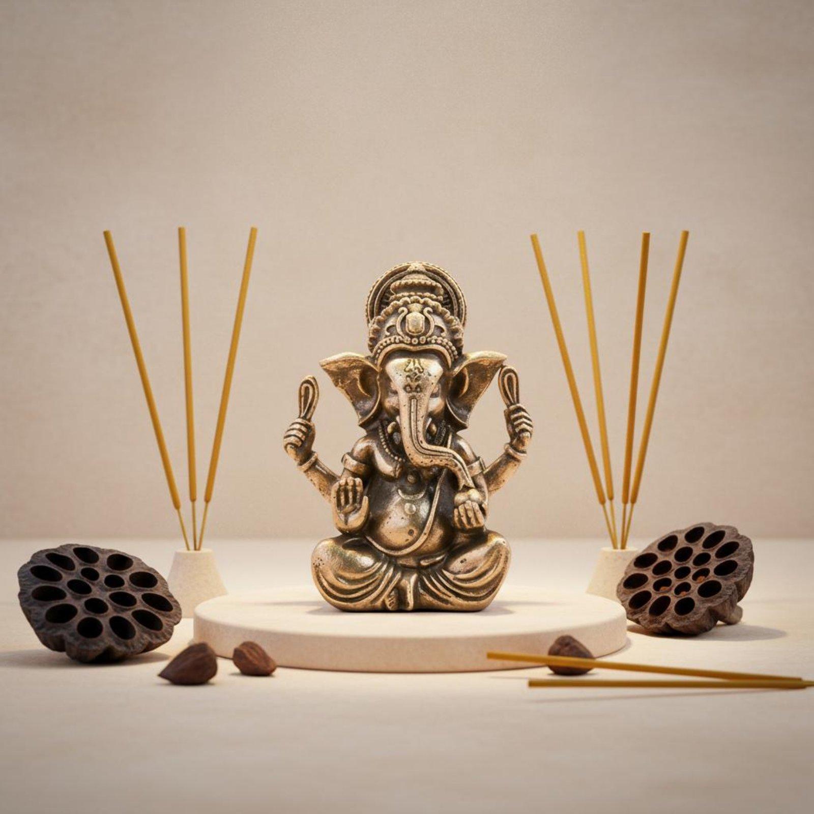 Patung Ganesha dari Kuningan M - Resin ulasan dan harga