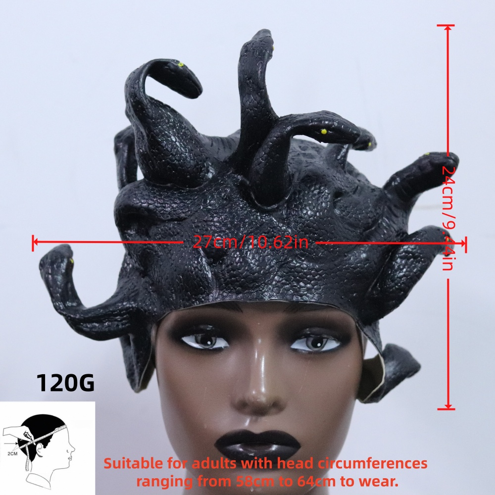 Topeng Wig Lateks Medusa, Tope - Cobra Extruder ulasan dan harga