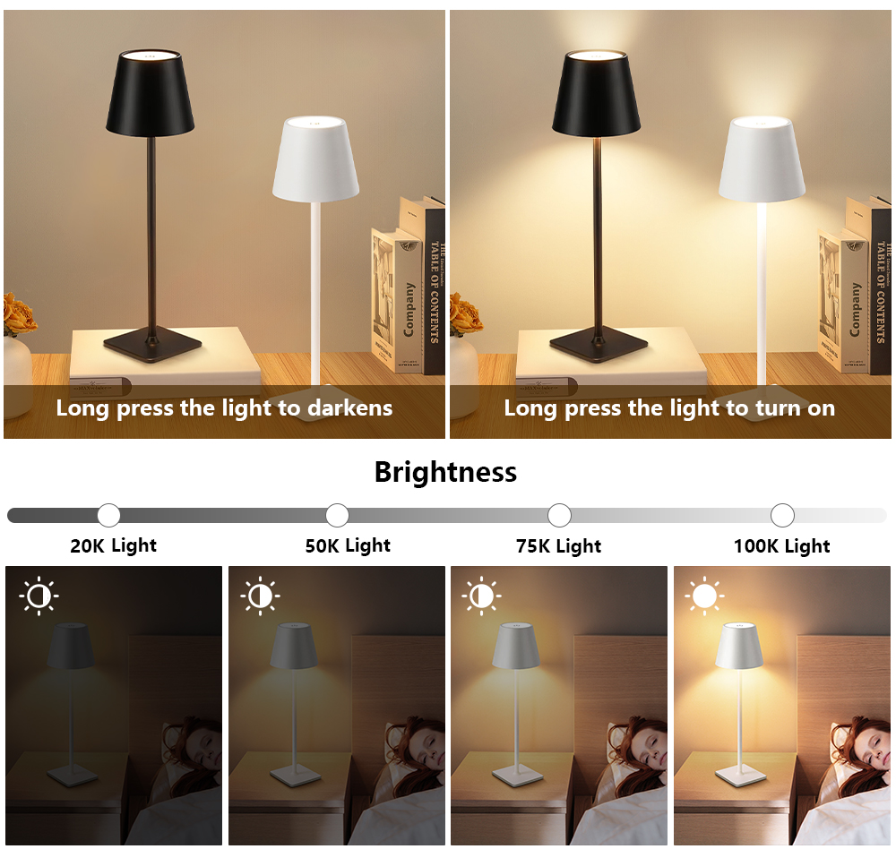Lampu Meja LED Isi Ulang Nirka - Glass Bed ulasan dan harga
